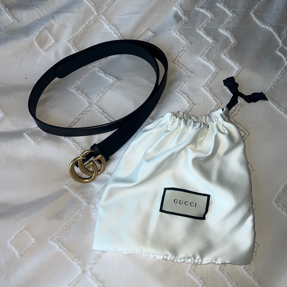 Iconic Black Gucci Belt